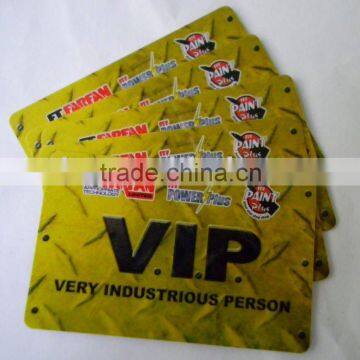 Plastic gold VIP card with hico magnetic stripe encoding