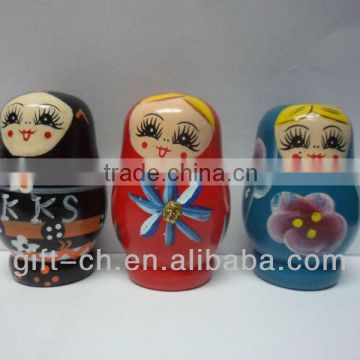 mini wooden russian doll , wooden nesting doll