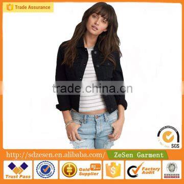 OEM Wholeslae Denim Jacket Women Clothing Manufacturer