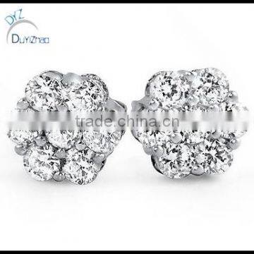 925 sterling silver flower shape earrings