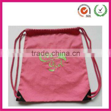 2013 eco-friendly natural canvas drawstring bag (factory)