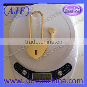 Big Heart Shape Brass Love Lock for Lovers Gift photo-6