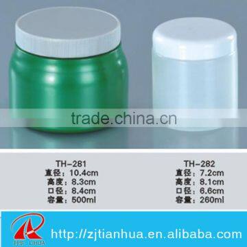 China Manufacture Empty Luxury Eco Friendly Printing Cosmetic PE 500ml cream jar