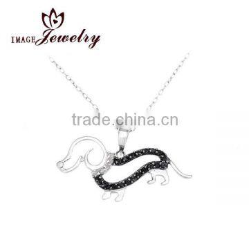 Sterling Silver Diamond Dog Necklace,fashion necklaces 2016