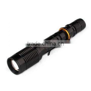 Focus Zoomable led rechargeable flashlight