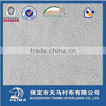 chinese nonwoven fusible interlining manufacturer (tianma) for suit, uniform and jacket