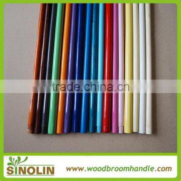 Household cleaning painted wooden broom stick from SINOLIN