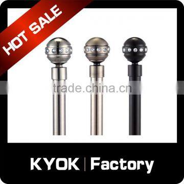 KYOK Factory Supply Curtain Accessories Large Metal Finials for Curtain Rods,crystal Fire Shape Curtian Finial Supplier's Choice photo-2