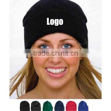 Warm Acrylic Winter Ski Long Knitted Watchcap Beanie Hat