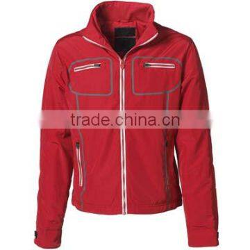 2014 cool design sprot waterproof women's coat windbreaker red