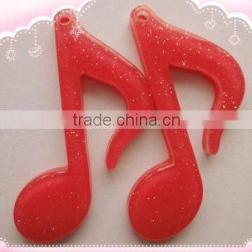 musical note resin craft for decoration, garment accessory, promotion,diy buttons