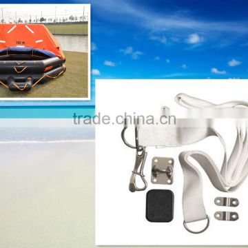 quick release lashing device for inflatable liferaft throwed type c/w hydrostatic release unit