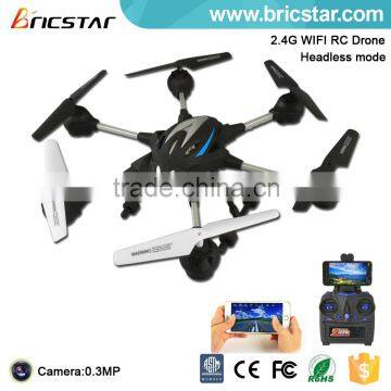 Six motor 2.4G wifi fpv camera quadcopter with soft rubber painting