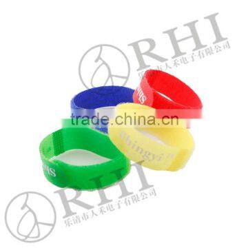 RHI custom logo colorful nylon magic cable tie