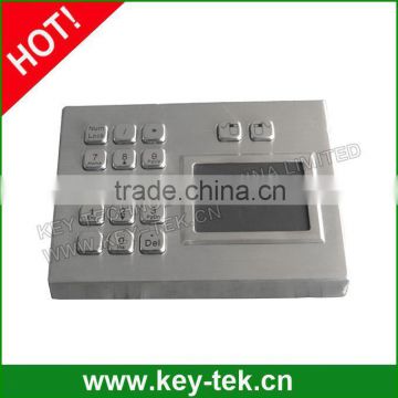 Stand alone metal industrial touchpad pointing device with numeric keypad