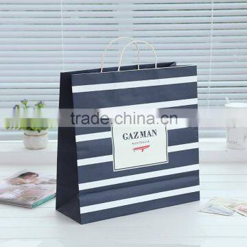 large tatty teddy black white line drawstrings paper gift carrier bag for child papper carrier bag