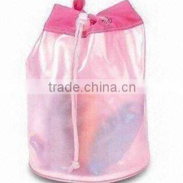 PVC waterproof drawstring bags travel cosmetic bag