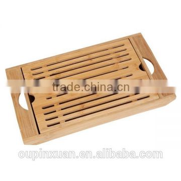 2015 bamboo cheese bamboo board with storage box ,New product cutting board