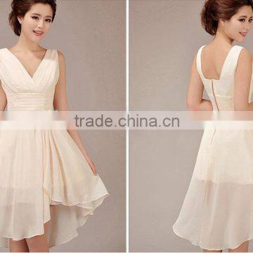 2014 lastest designer popular sweetheart sash cocktail bridesmaid dress ZX-135