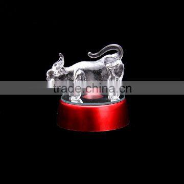 wholesale small size Ox chinese zodiac animal figurines statue crystal gift craft for sale figurine furniture