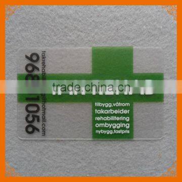 0.36 mm half transparent business card printing