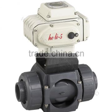 motorized 3 way PVC Ball Valve