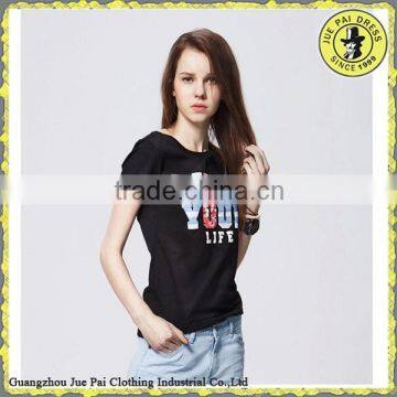 100% Cotton Custom Pattern Blank Tee Shirt photo-5