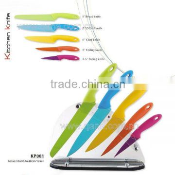 5pc Colorful Knives Set/Non-stick kitchen knife set/cutlery set