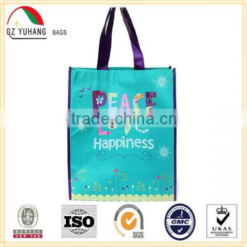 Full printing laminaton non woven tote bag, non woven laminated shopping bag