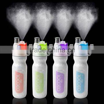 Mochic BPA Free Newest Design Plastic Mist Spray Drinking Water Bottle With Straw