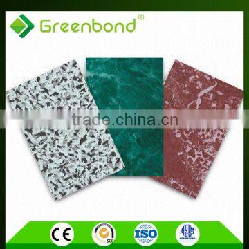 Greenbond aluminum composite polyethylene core marble acp marble wall cladding