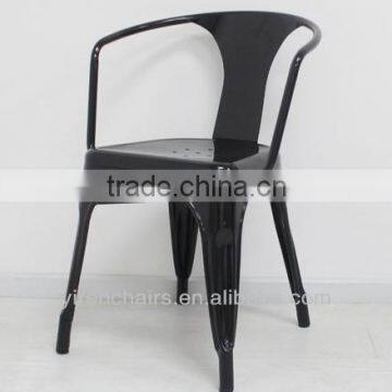 chair with arms - black