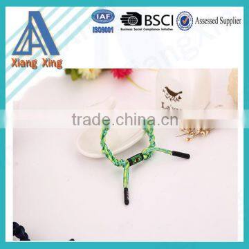 Colorful Braided Polyester Cross Shoelace Paracord Bracelet