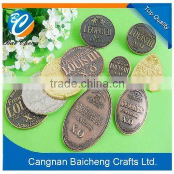 Metal Label,pewter Embossed Bottle Sticker for You Quality Choice