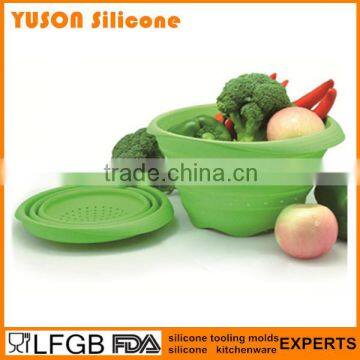 Food Grade BPA Free Silicone Collapsible Strainer photo-4