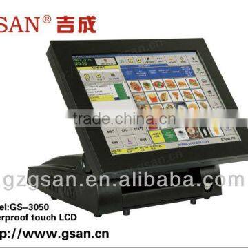 All in one touch screen POS system / EPOS Solutions Dual Core motherboard touch cash machine