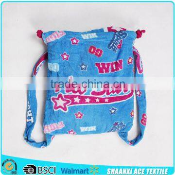 Comptitive price promotional printed towel bag of custom pattern