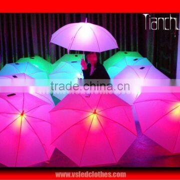 full color handle Led light umbrella/light up umbrella for stage show/umbrella with light performance