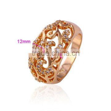 11084 Xuping fashion jewelry China wholesale 18k gold ring designs luxury glass rings charm jewelery for women