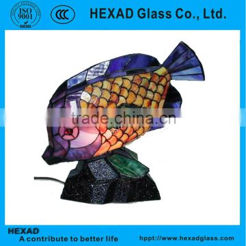 HEXAD GLASS Stained Glass Tiiffany style stained glass lamp with various colors