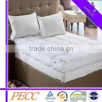 White Cotton Fabric Filled Memory Foam Mattress Topper