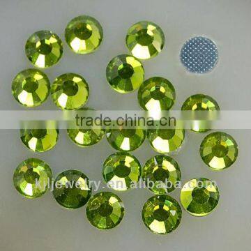 custom rhinestone iron on hot fix rhinestone SS10 Olivine