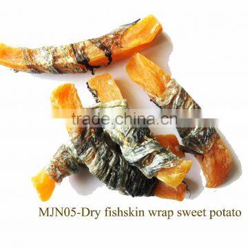 MJN05-Dry fishskin wrap sweet potato myjian o'dog dry dog healthy food and pets treats