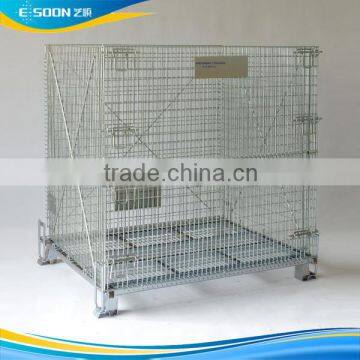 Big volume Metal container box pallet cargo cage with cover