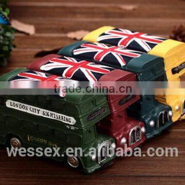 London Bus Natural Resins Piggy Bank