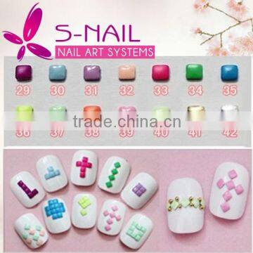 Newest fresh color quare metal nail art decoration, nail art studs,