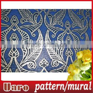 Art blue leaf glass mosaic tile pattern