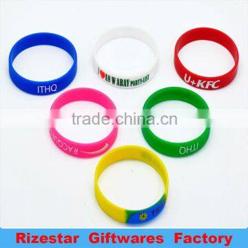 customized colorful printing silicone wristbands