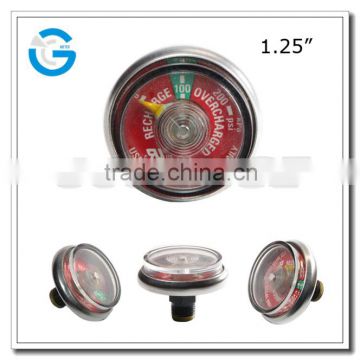 High quality brass back mount miniature fire extinguisher meter