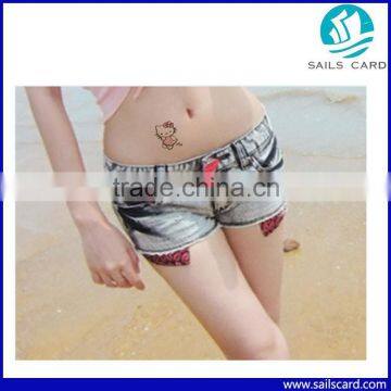 Cartoon Temporary Tattoos Stickers Waterproof Cute Girls Women Gold Tattoo Little Fresh Belly Waist Tattoo Transfer Paper Kids photo-3